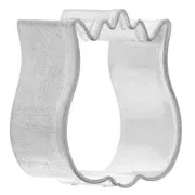 29x24mm mini tin plate cookie cutter - tulip x1