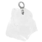 925 Sterling silver Pendant birthstone October - Rock crystal x1