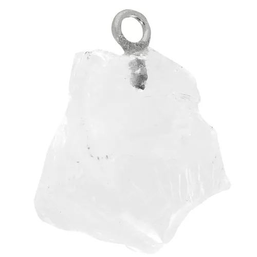 925 Sterling silver Pendant birthstone October - Rock crystal x1