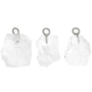 925 Sterling silver Pendant birthstone October - Rock crystal x1