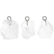 925 Sterling silver Pendant birthstone October - Rock crystal x1