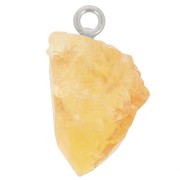925 Sterling silver Rough stone pendant - November birthstone - Citrine x1|raw }}