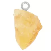 925 Sterling silver Rough stone pendant - November birthstone - Citrine x1