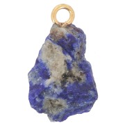 Rough stone pendant - Avril birthstone - Fine gold - Lapis Lazuli x1