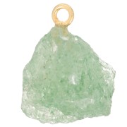 Rough stone pendant - Mai birthstone - Fine gold - Aventurine x1