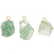 Rough stone pendant - Mai birthstone - Fine gold - Aventurine x1