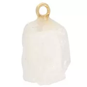 Rough stone pendant - June birthstone - Fine Gold - Moonstone x1