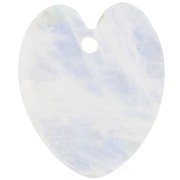 19x16mm Flat Heart Pendant in Gemstone - Moonstone x1|raw }}