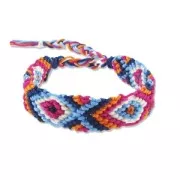 Brazilian bracelet nylon 16mm Blue/Orange/Fuchsia