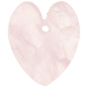 19x16mm Flat Heart Pendant in Gemstone - Rose Quartz x1