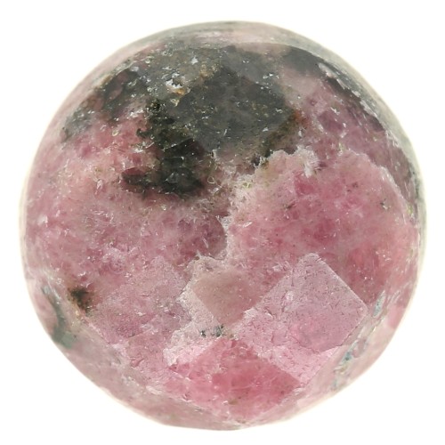 10mm round faceted gemstone cabochon - Rhodonite x1