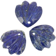 12mm gemstone shell Sequin - Lapis Lazuli x1