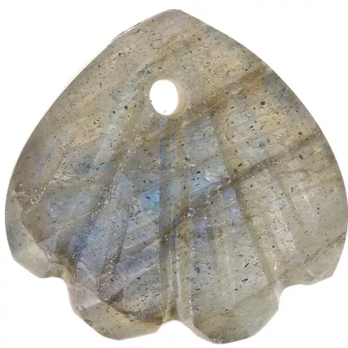 12mm gemstone shell Sequin - Labradorite x1