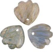 12mm gemstone shell Sequin - Labradorite x1