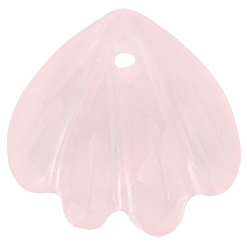 12mm gemstone shell Sequin - Rose Quartz x1