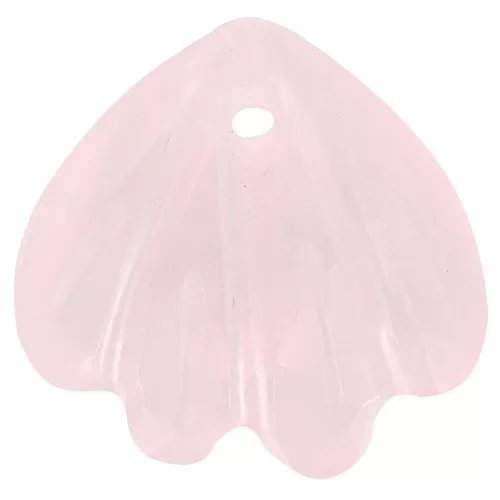 12mm gemstone shell Sequin - Rose Quartz x1