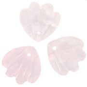 12mm gemstone shell Sequin - Rose Quartz x1
