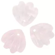12mm gemstone shell Sequin - Rose Quartz x1