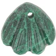 12mm gemstone shell Sequin - Malachite x1