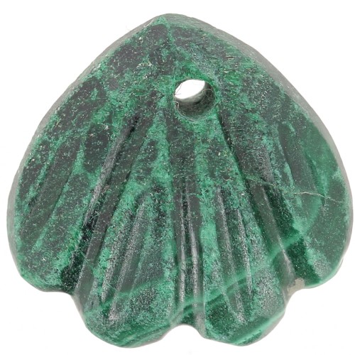 12mm gemstone shell Sequin - Malachite x1