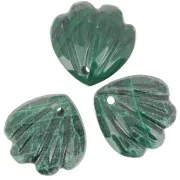 12mm gemstone shell Sequin - Malachite x1