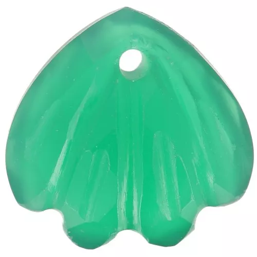 12mm dyed gemstone shell Sequin - Green Onyx x1