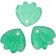 12mm dyed gemstone shell Sequin - Green Onyx x1