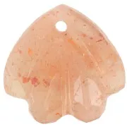 12mm gemstone shell Sequin - Peach moonstone x1