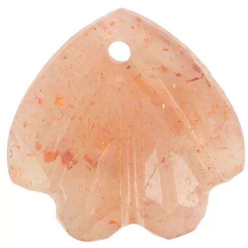 12mm gemstone shell Sequin - Peach moonstone x1
