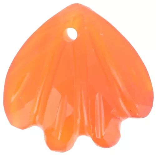 12mm gemstone shell Sequin - imitation Carnelian x1