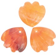 12mm gemstone shell Sequin - imitation Carnelian x1