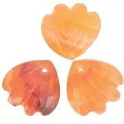 12mm gemstone shell Sequin - imitation Carnelian x1