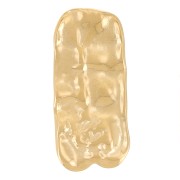 33x15mm 304L stainless steel Hammered rectangular pendants - Gold x2