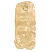 33x15mm 304L stainless steel Hammered rectangular pendants - Gold x2