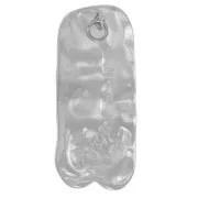 33x15mm 304L stainless steel Hammered rectangular pendants x2