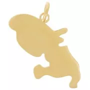 25x14mm 316L stainless steel Martinique pendant - Gold x1