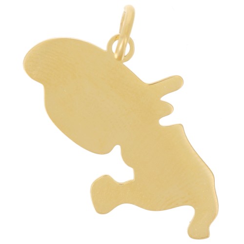 25x14mm 316L stainless steel Martinique pendant - Gold x1