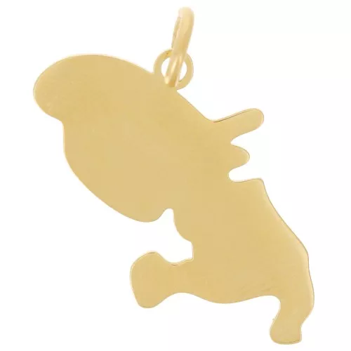 25x14mm 316L stainless steel Martinique pendant - Gold x1