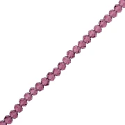 Rondelle beads faceted - round flattened - 6x5 mm Amethyst x40cm
