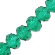 Emerald - Perles rondelles facettées - rondes aplaties -6x5 mm Emerald x41cm Perles rondelles facettées - rondes aplaties -6x5 mm Emerald x41cm