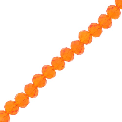 Fire Polished faceted flat round 6x5mm Hyacinth x40cm