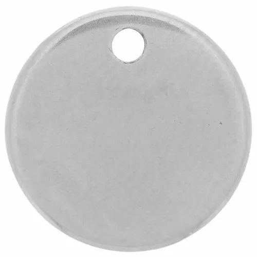 12mm 303L stainless steel Medal charms to engrave x4