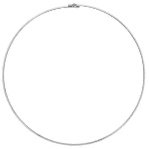 3.5mm Rigid flat torque choker - Silver Tone x13.5cm