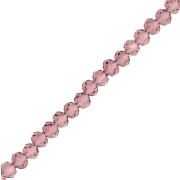 Rondelle beads faceted - round flattened -4x3.5 mm Amethyst x40cm|raw }}