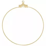 40mm Earring base - hoop earrings to decorate - Gold Tone x20
