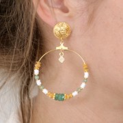 40mm Earring base - hoop earrings to decorate - Gold Tone x20