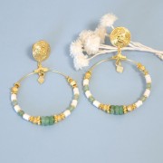 40mm Earring base - hoop earrings to decorate - Gold Tone x20