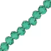 Perles rondelles facettées - rondes aplaties 4x3.5 mm - Emerald x42cm