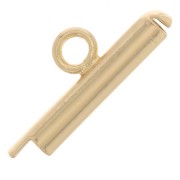 13mm Miyuki seed bead & Delica weaving slide end tube - gold Tone x1|raw }}