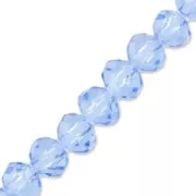 Light Sapphire - Fire Polished faceted flat round 4.5x3.5 mm Light Sapphire x42cm Fire Polished faceted flat round 4.5x3.5 mm Light Sapphire x42cm